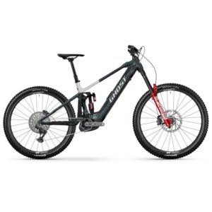 Produktname: Ghost E-RIOT CF FULL PARTY - GX AXS - Mullet Carbon E-MTB - 2026 - ud carbon-mist blue / pure elegance glossy Hersteller: Ghost Bikes Artikelnummer: GOS744719 Aktivität: Radfahren Geschlecht: Herren Material: Carbon Radsport Einsatzbereich: E-Bike, MTB, Enduro Kette: SRAM GX Eagle T-Type Kassette: SRAM XS-1275 Eagle T-Type, XD Schalthebel: SRAM Triggershift AXS Pod Controller Schaltwerk: SRAM Eagle AXS T-Type | 12-speed Kettenblatt Abstufung: 34 Kurbel: SRAM GX Eagle ISIS Cranks / CR XX Bosch DU38 DM T-Type 165 Bremsen: SRAM DB Maven Silver | 200 mm Laufräder: DT Swiss H 1900 Spline 29", 30 mm, 15x110 mm, 6B / DT Swiss H 1900 Spline 27.5", 30 mm, 12x148 mm, 6B, XD Sattelstütze Modell: XLC Dropper SP-T21 | Dia. 34.9 mm | Travel: 170 mm | 500 mm Sattel: Prologo Proxim Nembo Lenker: Truvativ | Descendant Riser | Carbon DH Dia. 35 mm, Rise: 25 mm Vorbau: Truvativ | Dia. 35 mm, L: 40 mm, A-Head Gabel: Rockshox ZEB ULTIMATE CHARGER 3.1 RC2 Debonair | 170 mm Steuersatz: Acros Blocklock 120° Rahmen: E-RIOT CF Carbon | 148/110 mm Schaltsystem (Hersteller): SRAM Abstufung Kassette: 10-52 Akkukapazität : 800Wh Schaltungsart: Kette - Elektronisch E-Bike Akku: Bosch PowerTube 800 Antriebseinheit Hersteller: Bosch Motor: Mittelmotor, Full Assist Art der Bremse: Scheibenbremse Laufradgröße: 27,5" / 650B (584mm), 29" (622mm) Griffe: Prologo Proxim X-Shred Dämpfer: Rock Shox Vivid Select, 205x65mm | 160 mm Sattelstütze: Dropper Post Hinterbau: Gefedert Federweg Gabel: 170mm ASTM: Kategorie 4 Reifen: Continental Kryptotal-Fr Enduro Super Soft | TR 60-622 Federweg Rahmen: 160mm max. Systemgewicht: 150kg Bremsbetätigung: Hydraulisch Modelljahr: 2026 Kollektion: Ganzjährig Farbe: Grau Gabel Bauart: klassische Federgabel Zugverlegung: intern Display / Bedienelement: Bosch Kiox 400C + Mini Remote Antriebseinheit Modell: Bosch Performance Line CX-R Drehmoment: 100Nm Produktserie: Ghost - E-Riot Schaltstufen: 1 x 12 Rahmenform: Diamant